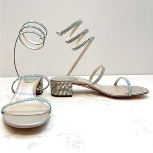 Rene Caovilla CLEO low heel sandal SZ 37.5